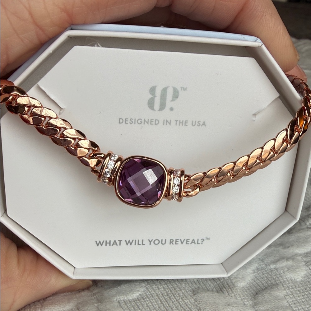 BP Purple and Rose Gold Necklace